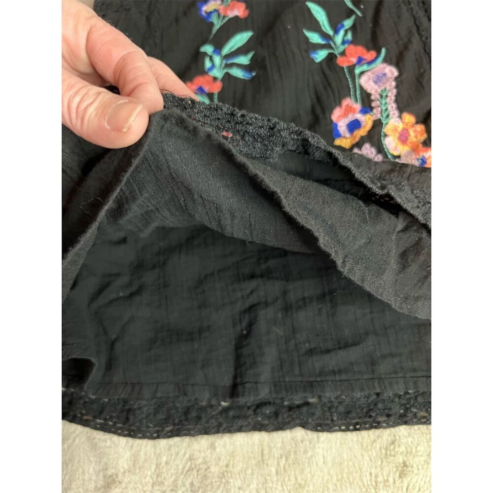 Free People Women's M Black Embroidered Shift Dress Party Cocktail - Picture 10 of 12